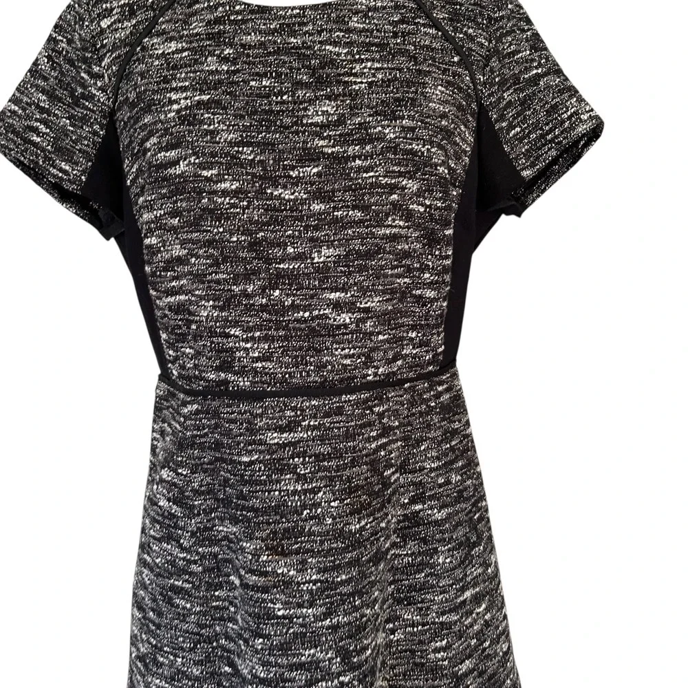 J. Crew J.Crew Dress 12 Mixed Tweed Boucle Fit Flare Flounce A-Line Midi (2)‎